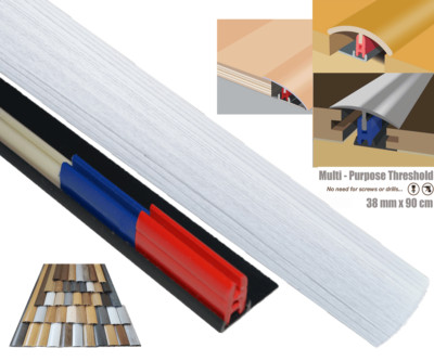 Neu Weißeiche Mehrzweck Schwellenleiste 38 mm x 90 cm Mehrfachhöhe & Drehgelenk