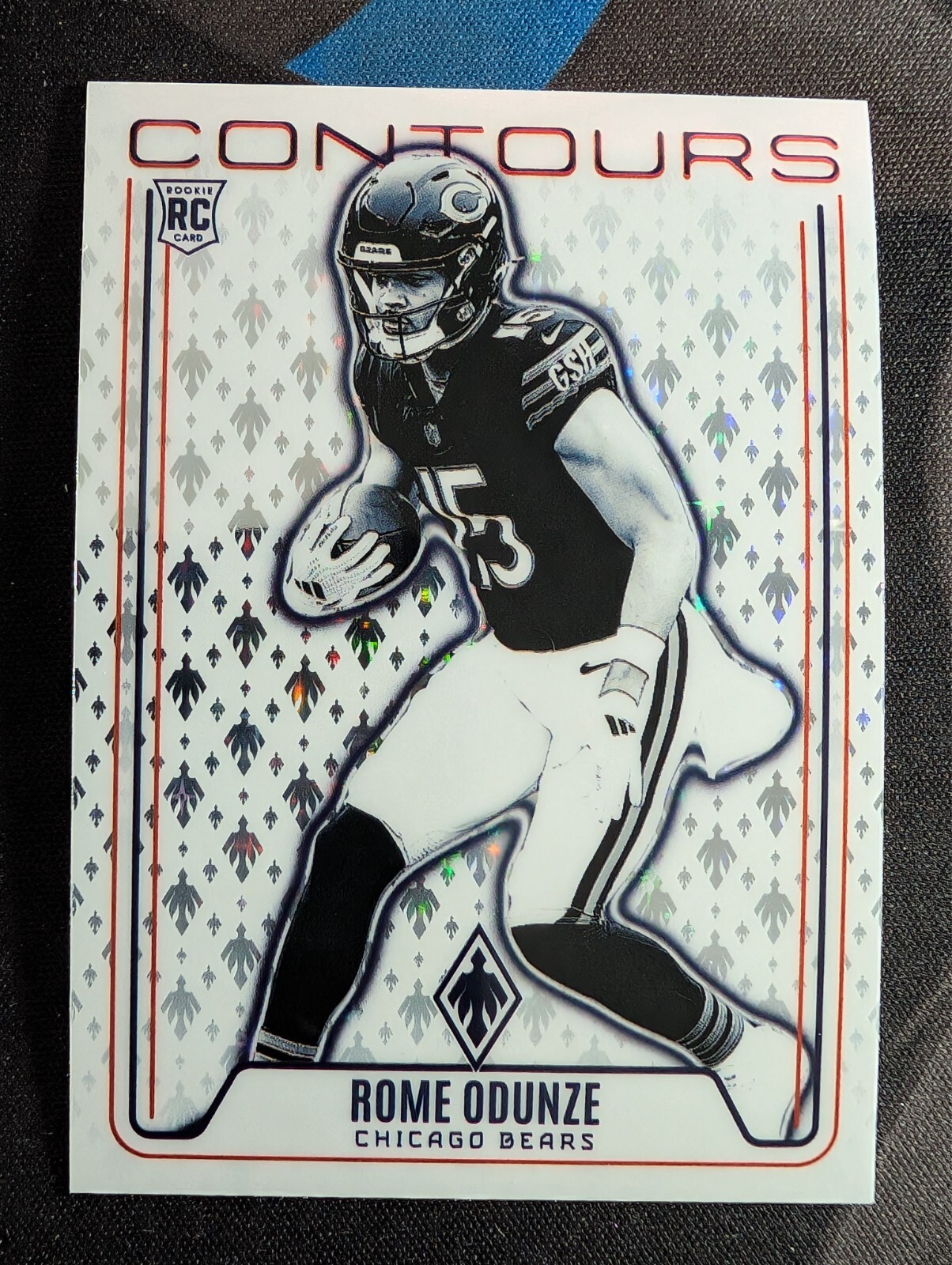 2024 Panini Phoenix - Contours Rome Odunze Silver Stars Holo Card (RC)