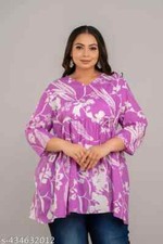 Women Printed Top for daily wear Plus Size Rayon Short kurti For women and girls