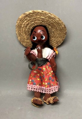 Vintage Mexican Folk Art Oil Cloth 