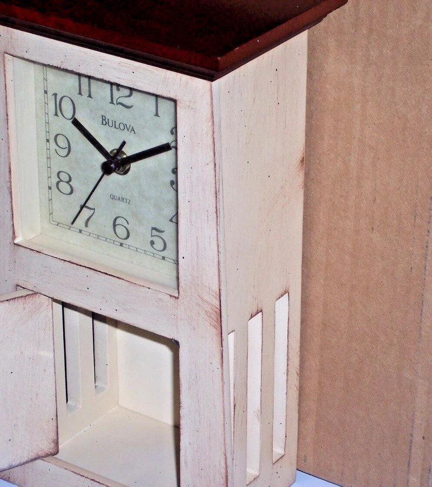 Bulova ELLSBROOK Country Collection Reloj Madera Maciza Chapa Estuche Acabado Antiguo Foto 2 de 4