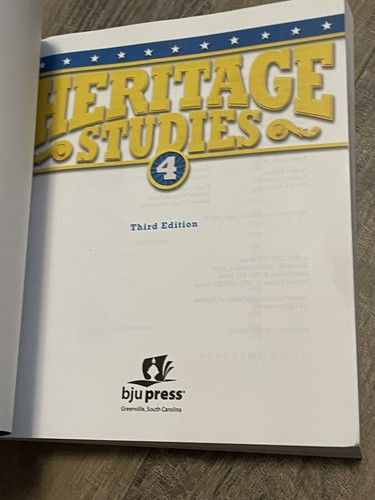 BJU Press Heritage Studies 4. Blank! Student Text. 4th Grade. 2021 - Picture 6 of 12