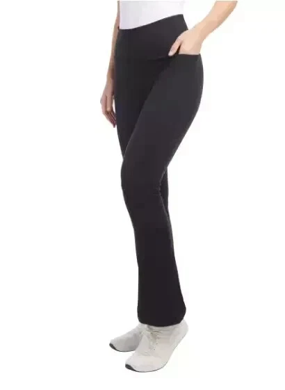Jockey Women’s Studio Flare Pants, Black Salt, Size XL - Image 4 of 4