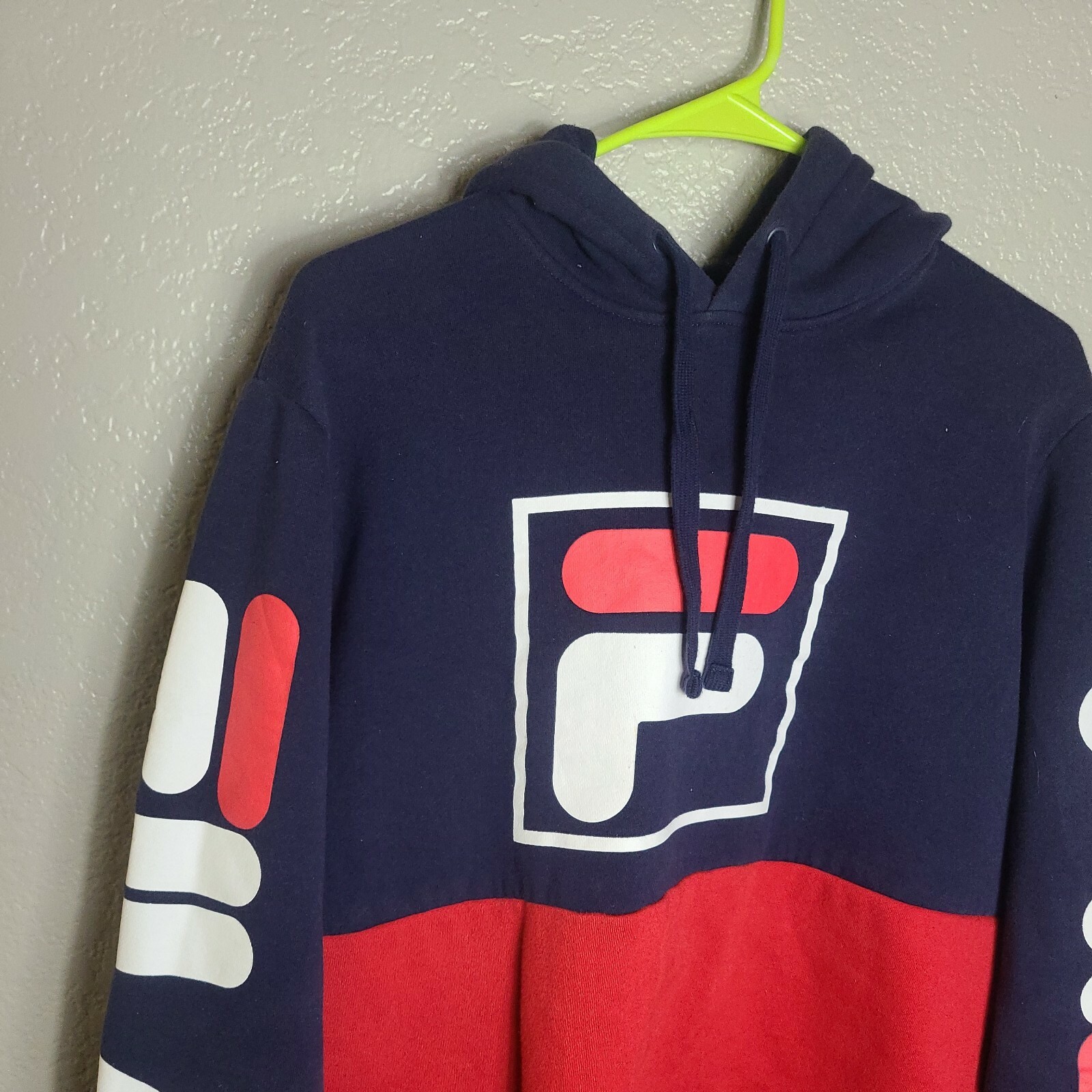 FILA Felpa con cappuccio felpa con cappuccio rossa bianca e blu (TAGLIA MEDIA)