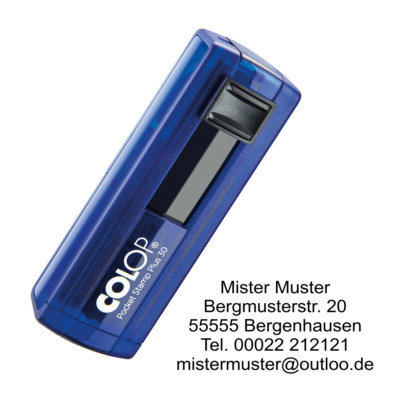 Adressstempel Stempel 5 Zeilen Colop Pocket Stamp Plus 30 - GSS Thommessen