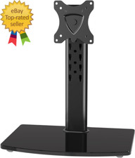 Single Monitor Stand Fits Max 32 Inch Screen, Free-Standing Computer Desk Stand,