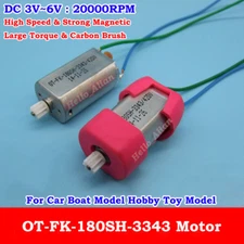 DC 3V~6V 20000RPM High Speed Carbon Brush Mini FK-180SH DC Motor DIY RC Car Boat