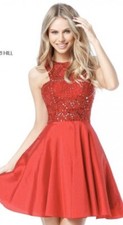 sherri hill dress 51302 Size 0 Red Worn Once Smoke Free Environment