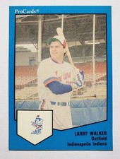 Larry Walker 1989 Procards #1239 Indianapolis Indians Minor League HOF