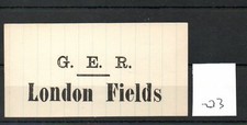 Great Eastern Railway. GER - Luggage Label (273) London Fields