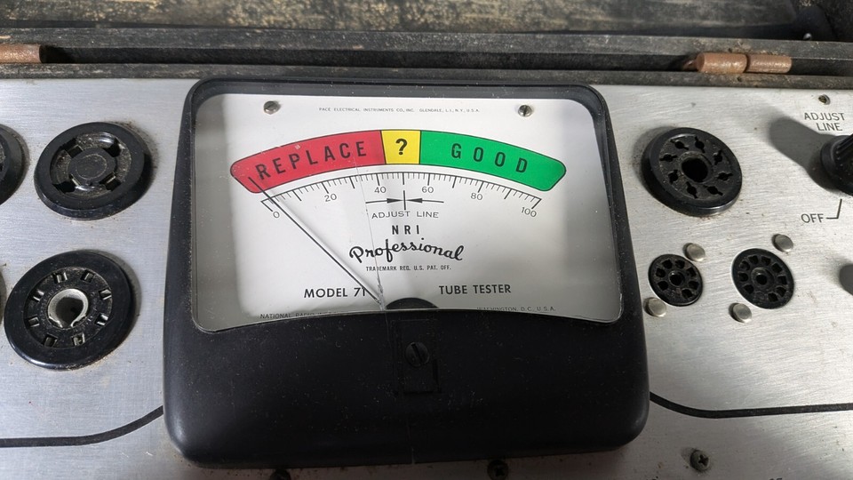 Vintage NRI Model 71 Professional Vaccum Tube Tester FOR PARTS