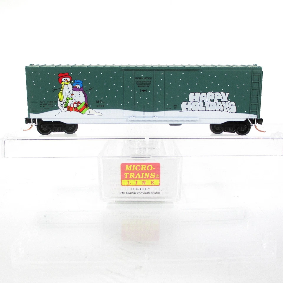 N Scale ***HAPPY HOLIDAYS - CHRISTMAS 2003** 50' Box Car --- MICRO TRAINS 38360 - Image 2 of 4