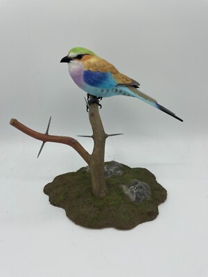 Lilac-breasted Roller Original Wood Carving