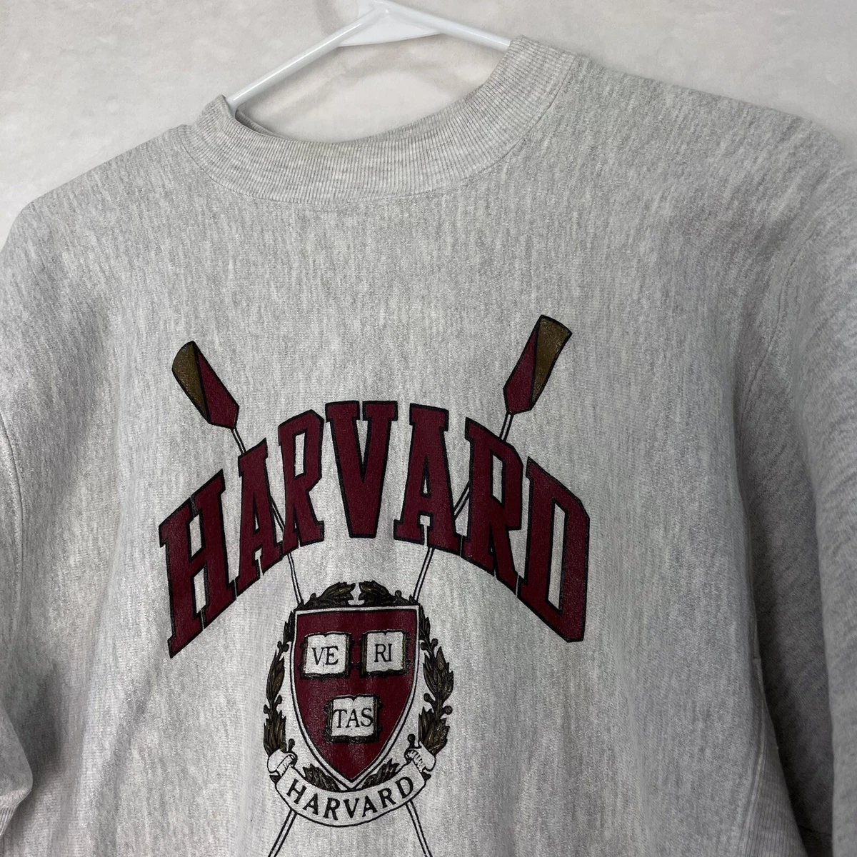Vintage 80s 90s Harvard Crew Sport Reverse Weave Sweatshirt USA Made Sz M ?  READ