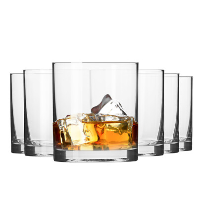 Krosno Gläser für Whisky Wasser Getränke Säfte | Set 6 | 250 ml | Spülmaschine