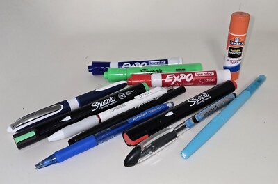 Unique collection of 14 + pens , markers, etc. - Brand Name Writing & Ink Colors