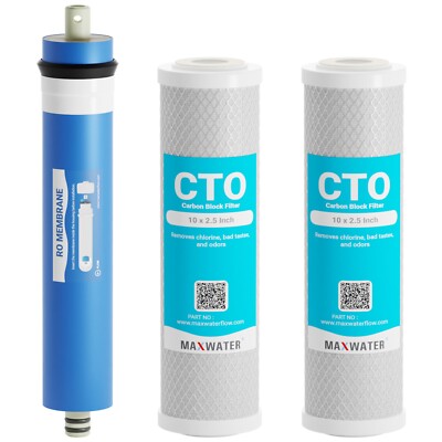 Compatible GE SmartWater Reverse Osmosis RO Set GXRM10G Filter + 50 GPD Membrane