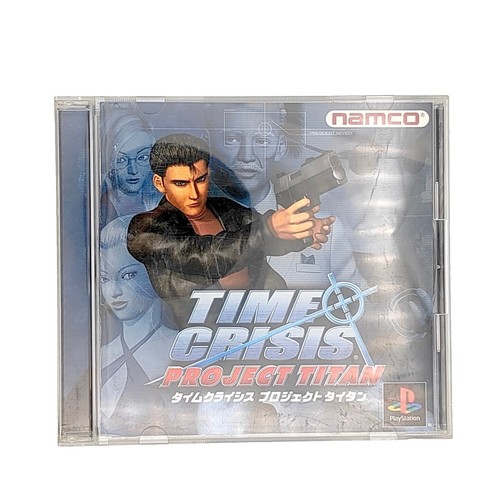 PS1 PAL Gun Thrustmaster pump + 2 Time Crisis Project Titan CIB NAMCO