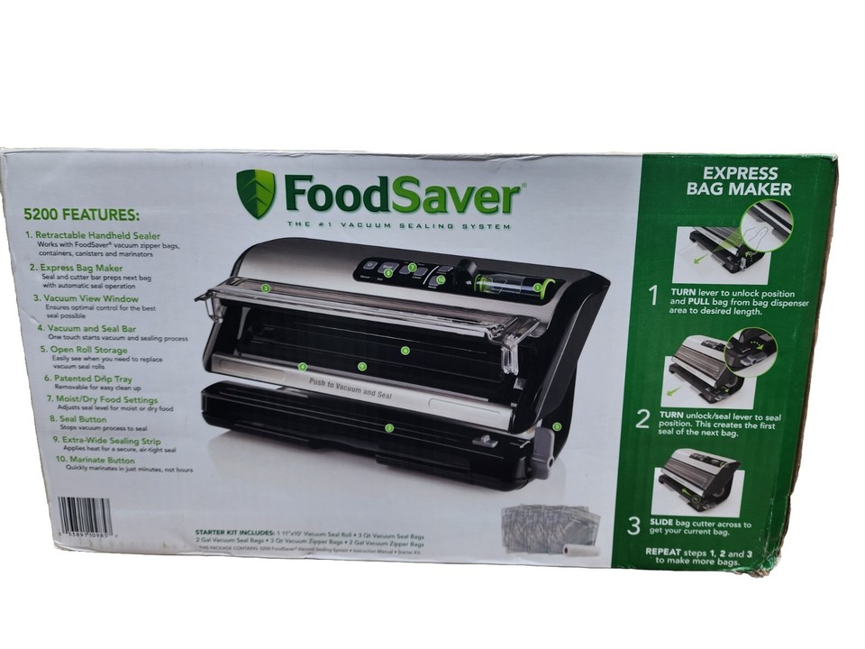FoodSaver FM5200 2in1 Automatic Vacuum Sealer Machine Silver/Black