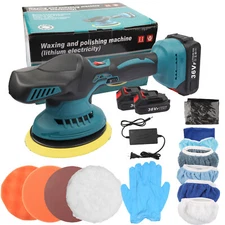 Dual Action Car Polisher Buffer Machine Cordless 6" Sander Polishing W/ Battery