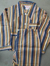 vintage childrens pyjama set striped size 4-5 years original NEW from 60s or 70s