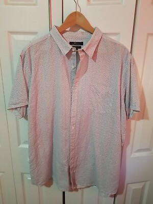 Cool Marc Anthony Shirt XXL Button Up Short Sleeve. Soft Linen Blend Slim Fit