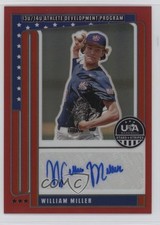 2026 Panini Stars & Stripes Prizm Red 68/99 William Miller #NTS-WM Auto 4d5