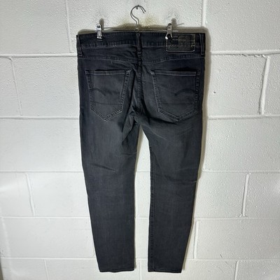 G Star Raw Jeans Mens W32 L32 Grey 3301 Deconstructed Slim Skinny Tapered Denim