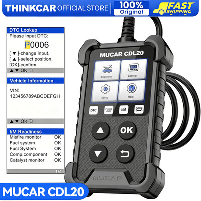 MUCAR Car Fault Code Reader Check Engine Light Smok Test OBD2 Diagnostic Tool