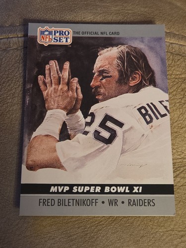 Fred Biletnikoff #11 1990 Pro Set Super Bowl MVP card