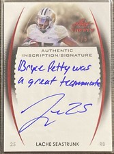 Lache Seastrunk 2014 Leaf Trinity Inscription Autograph Rookie RC Red /5 Baylor