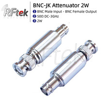 BNC Q9 2W DC-3GHz 50 RF Coax Fixed Attenuator 1-50dB 3dB 6dB 10dB 20dB 30dB 40