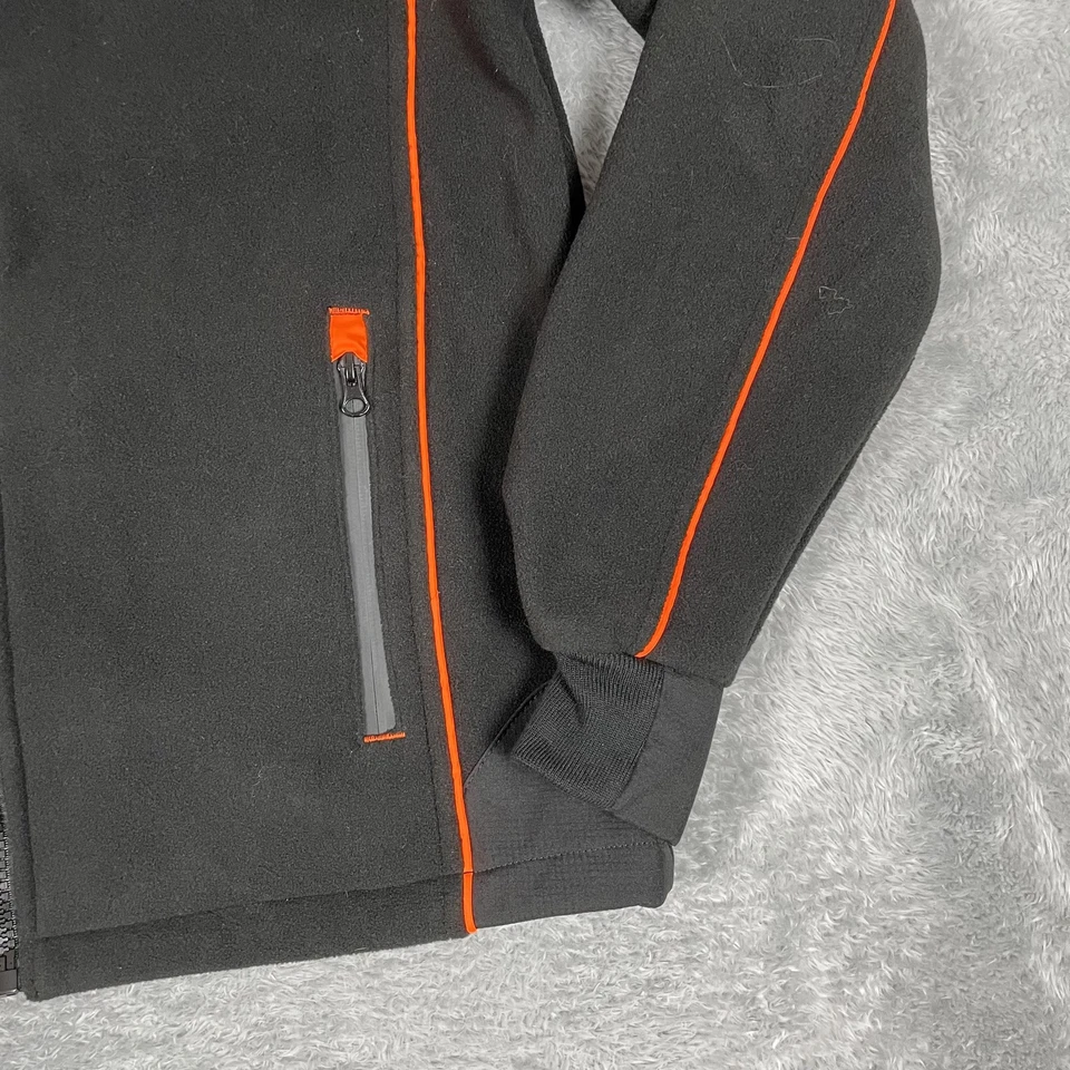 RefrigiWear Jacket Mens Medium* Black Orange Full Zip Fleece Lined Workwear - Image 4 of 4