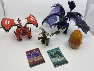 Mega Bloks Dragon Lot Purple Dragon Orange Dragon  Green Dragon & Egg