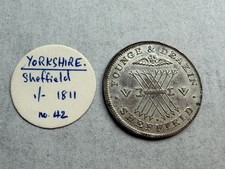{796} SILVER SHILLING 1811 - YORKSHIRE Sheffield Young Deakin. D.42
