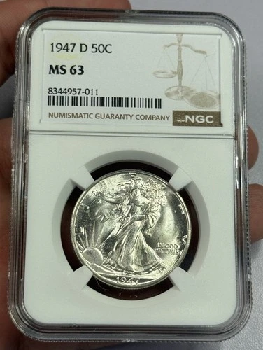 1947 D Walking Liberty Half Dollar NGC MS63