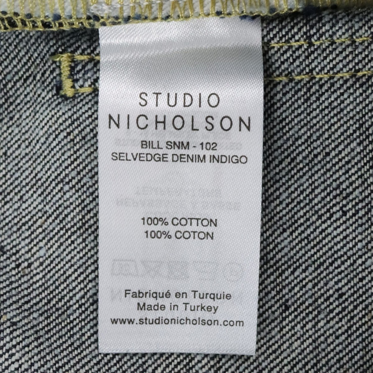 Studio Nicholson Bill Selvedge Denim Narrow Leg Jeans In Indigo 