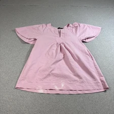 Pomander Place Dress Womens Large Flutter Sleeve Pockets Yoke Tunic Boho READ