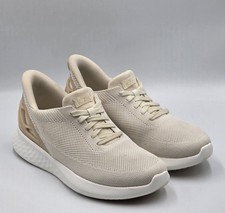 Kizik Hands Free Slip On Sneakers Womens 7.5 Cream Comfort Walking Shoe