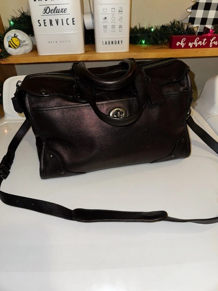 Bolso de Mano COACH Rhyder Cuero Metálico Dos Tonos 33739 Foto 2 de 4