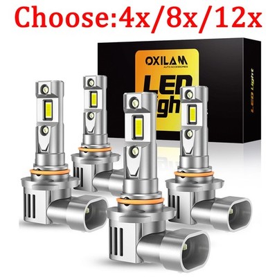 9006 9005 LED HeadlightCombo Bulbs 6500K High Low Beam Super Bright White 4-12X