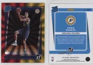 2021-22 Panini Donruss Rated Holo Red & Gold Laser Chris Duarte #223 Rookie RC