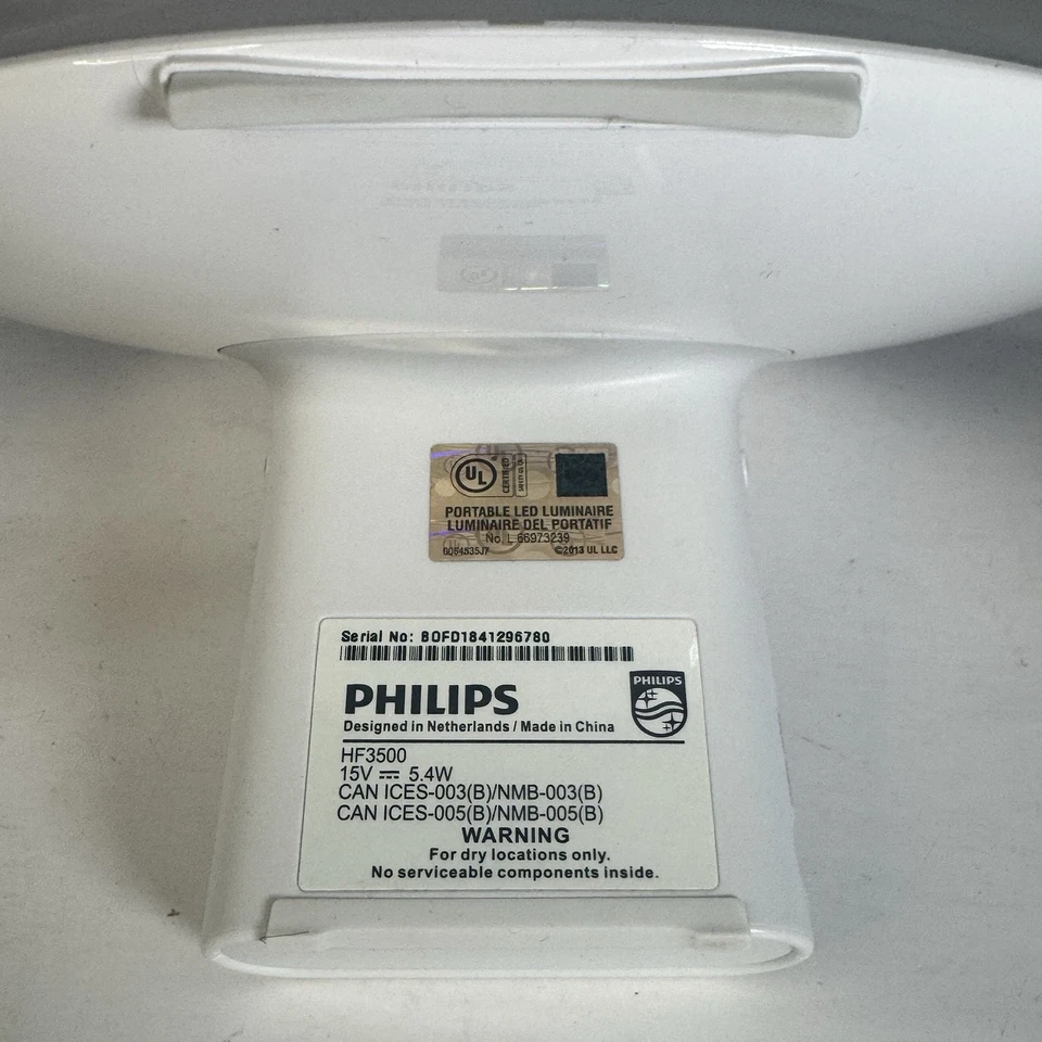 Philips Wake-Up Light Alarm Clock Simulation Sleep Therapy HF3500 with powerCord - Image 4 of 4