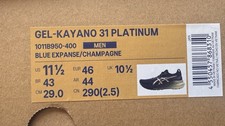 ASICS GEL-Kayano 31 Platinum Herren Laufschuhe Blau/Champagner EU46 US11.5
