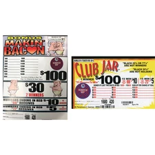2 NEW BAGS 1 POINT/205P 4-FOLD PAPER TICKETS MAKIN BACON CLUB JAR PARTY GAME