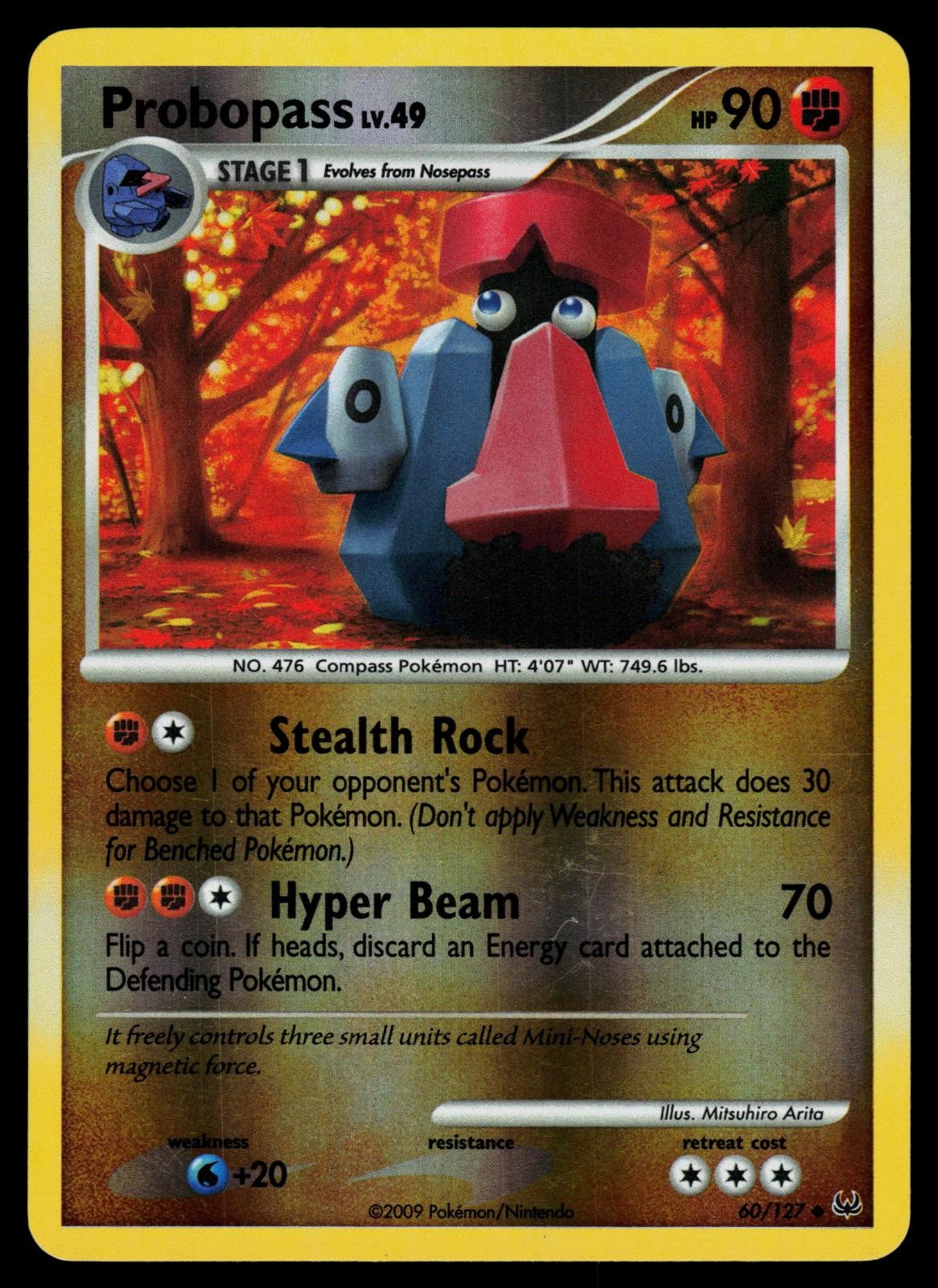 Probopass 60/127 Uncommon Platinum Pokemon Reverse Holo Lightly Played