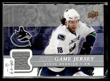 2008-09 Upper Deck Game Jerseys Steve Bernier Vancouver Canucks #GJ2-SB