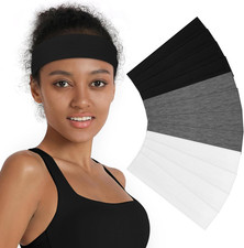 Headbands for Women - 12Pcs Non-Slip Cotton Cloth Headbands for Women'S Hair Acc