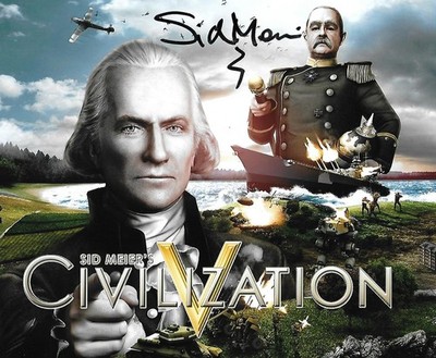 Sid Meier signed/auto 8x10 photo Civilization Video Game designer Rare COA LOOK!