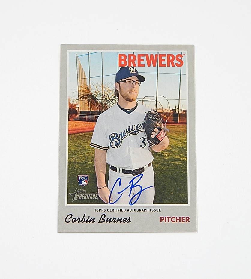 2019 Topps Heritage Real One Autographs Corbin Burnes RC #ROA-CB Auto